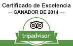 Certificado de Excelencia 2014 de Tripadvisor